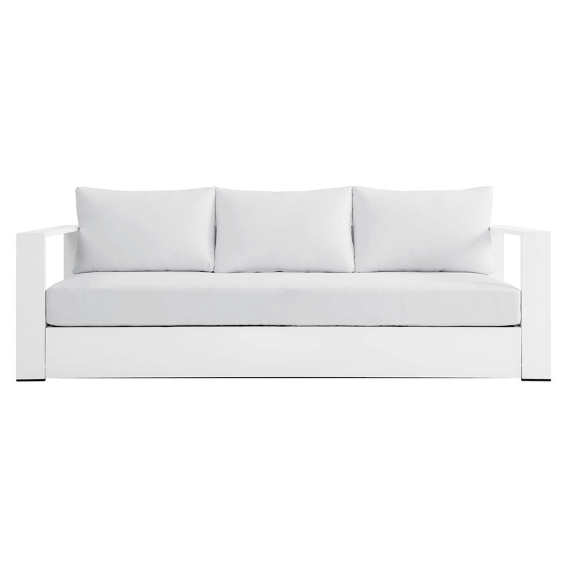  Canapé d'extérieur en aluminium thermolaqué Tahoe, Blanc, Blanc