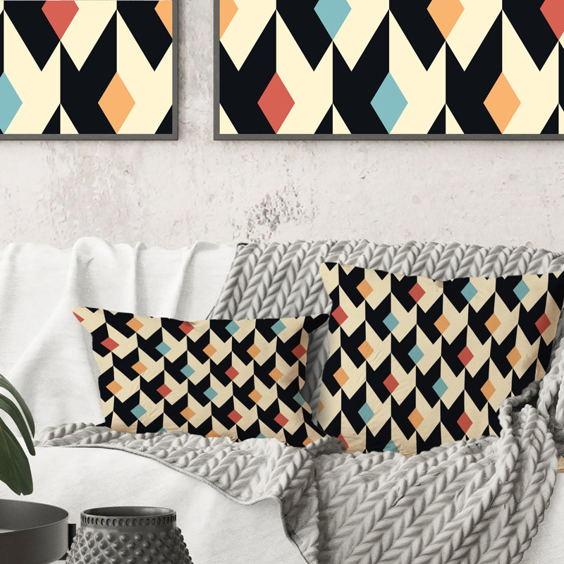 Geometric Throw Pillow, 16" x 16"