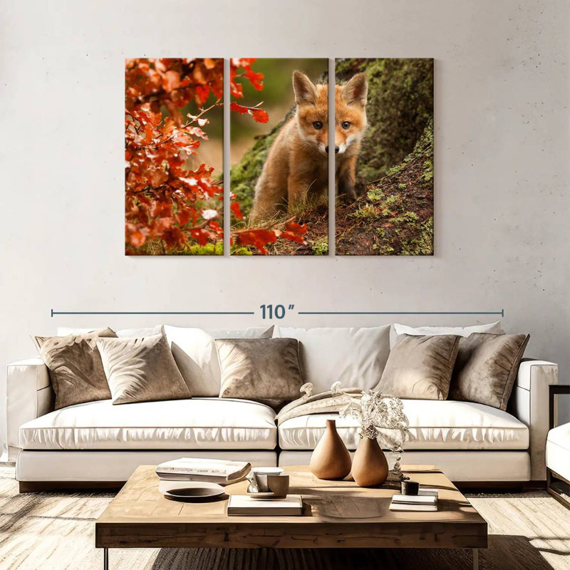 Fox Pup, 48" H x 74" W