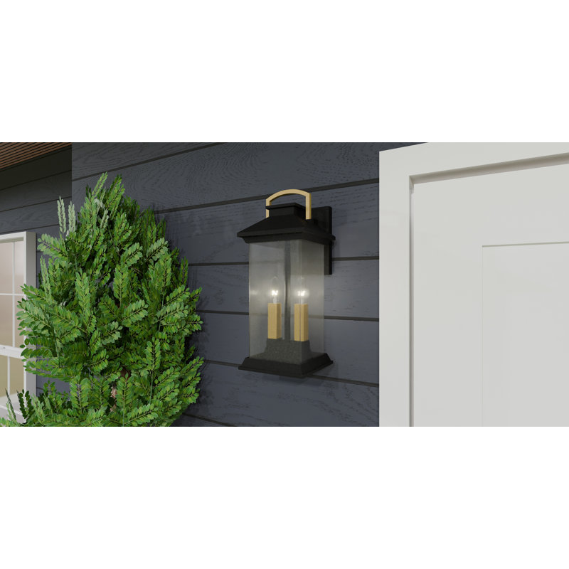 Lanterne murale d'extérieur 2 lumières Lesse, H 15,75 po x l 6,5 po x P 7,5 po