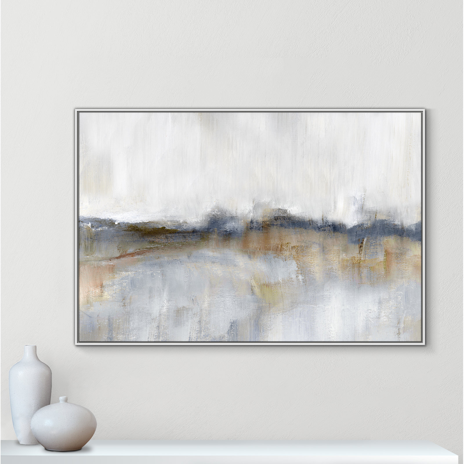 Rosebud Print by Nan, 41.5''H x 61.5''W, White