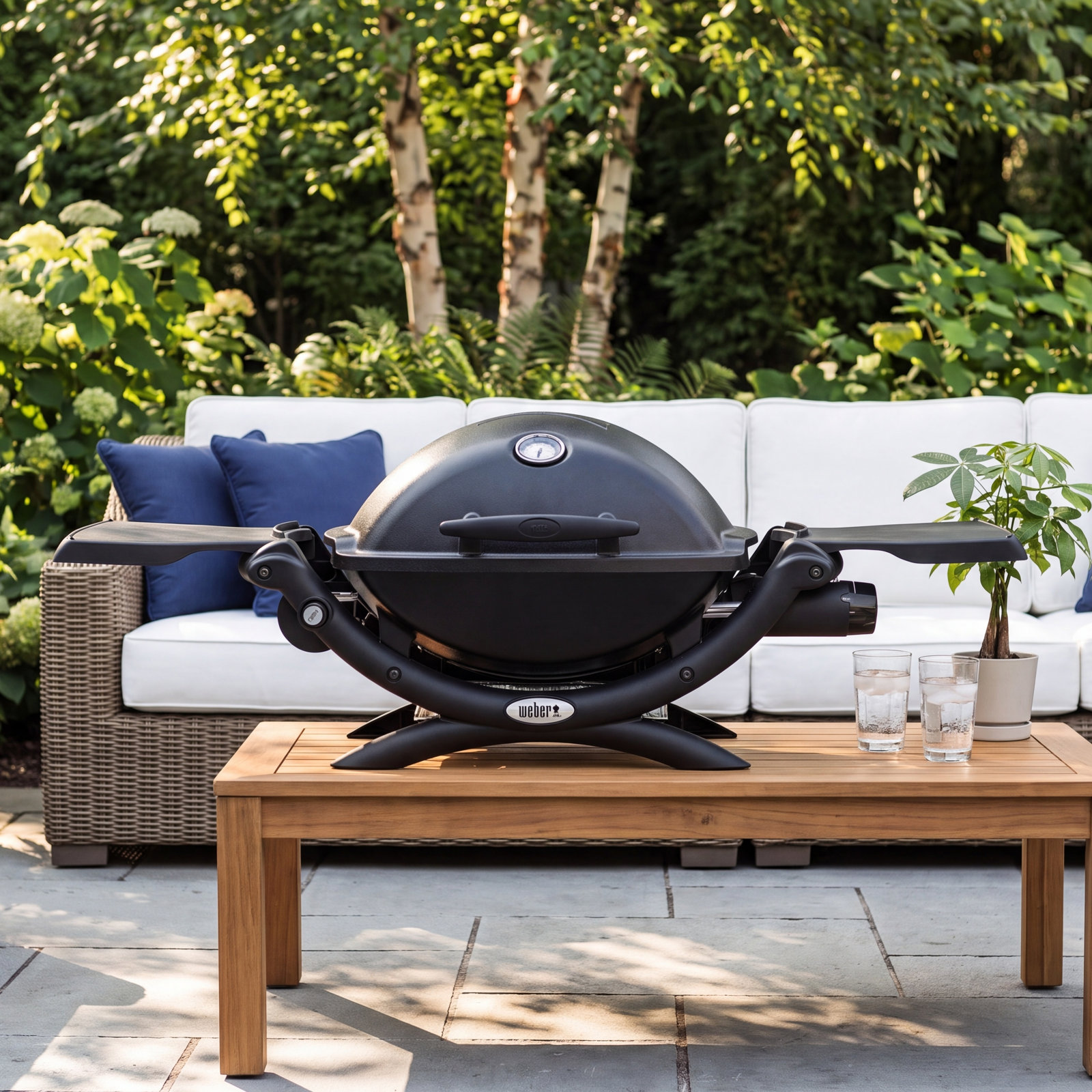 Q® Series Weber Q 1200 Gas Grill, Black