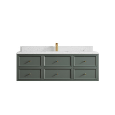 60'' Single Bathroom Vanity with Quartz Top