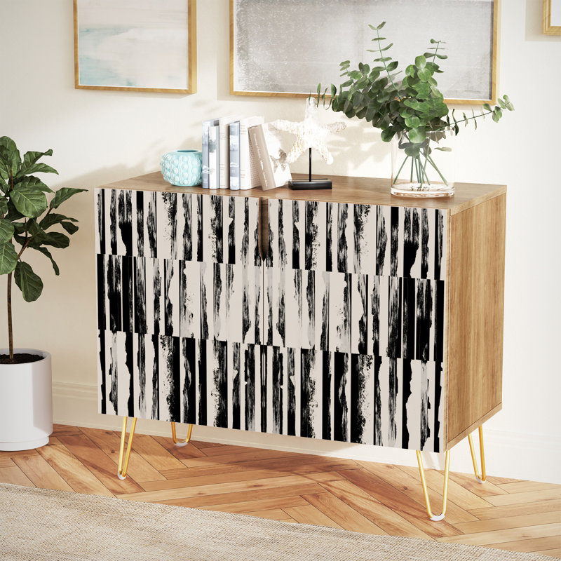35'' Sideboard, Grunge Line Gray