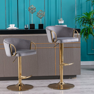 Therman Swivel Adjustable Height Stool by Mercer41