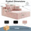 Chaise longue d'intérieur, canapé-lit surdimensionné de 65 po, canapé-lit rembourré en velours côtelé, fauteuils Cloud Canapés, fauteuil de lecture pour le salon, sans assemblage-687421059