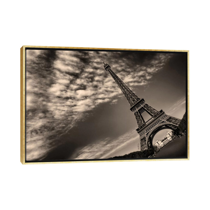 Tour Eiffel par Ben Heine - reproduction de photo sur toile encadrée, Pas de tapis, H 18 po x l 26 po x P 1,5 po