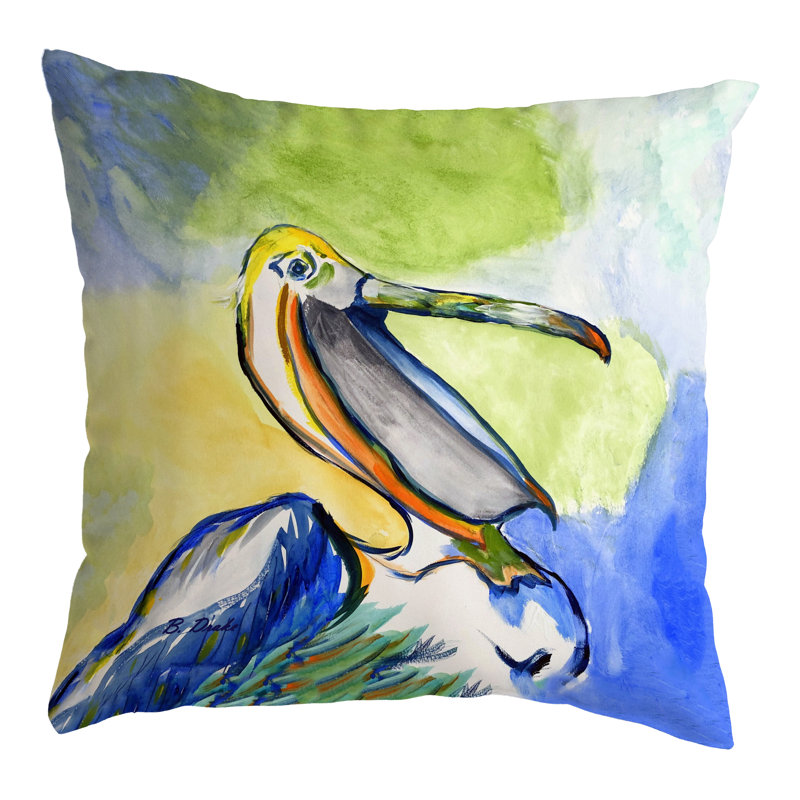 Coussin Happy Pelican, 12 po x 12 po