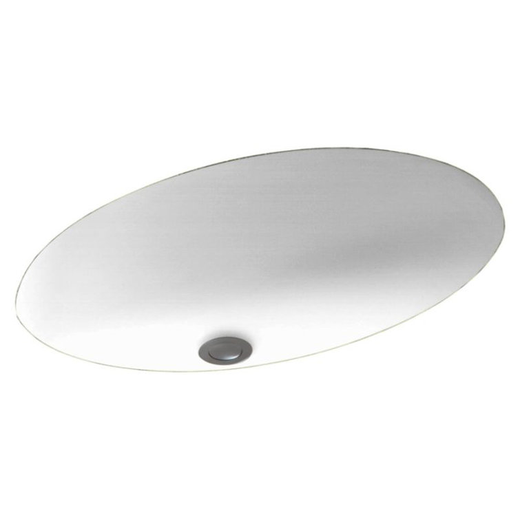 Swan 16'' Swanstone Oval Bathroom Sink with Overflow