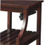Table d'appoint de couleur café avec station de charge USB