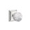 Emtek Select Passage Knobset, Wilshire Rosette, Conical Stem, White Marble Knob, CF