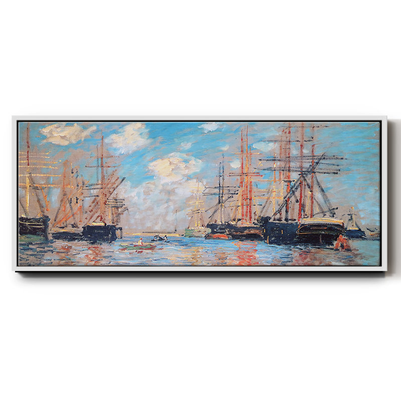 «The Sea, Port in Amsterdam», 1874 - Toile encadrée