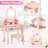 Kids Vanity Set With Mirror And Chair, 2-in-1 Convertible Vanity Table With Storage, Toddler Makeup Toy With 8 Pcs Accessories For Pretend Play, Gift For Girls 3 Year Old(pink)-61349496