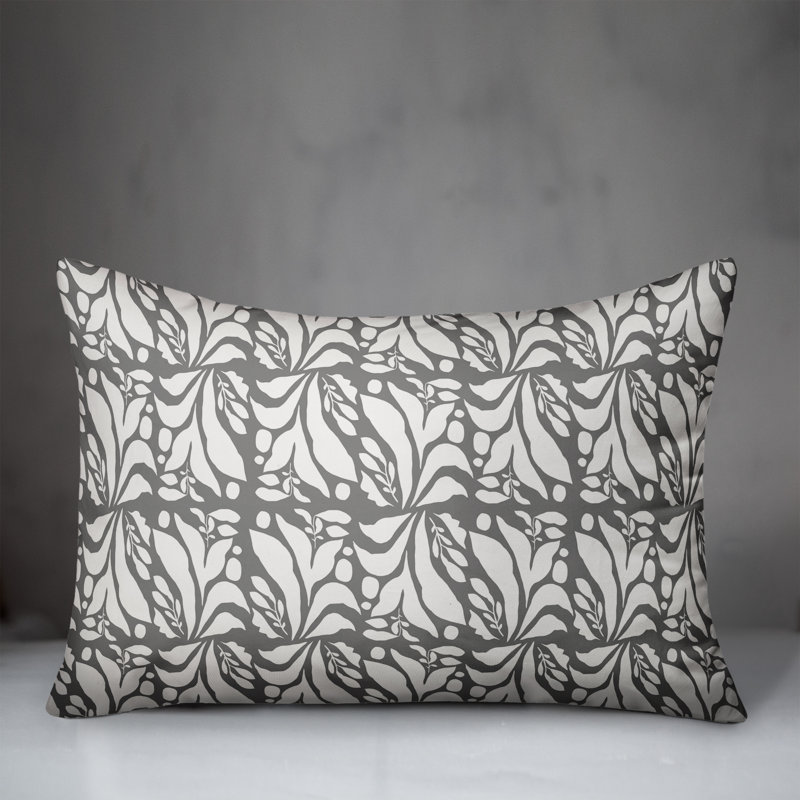 Coussin décoratif , H 18 po x l 25 po, Gris