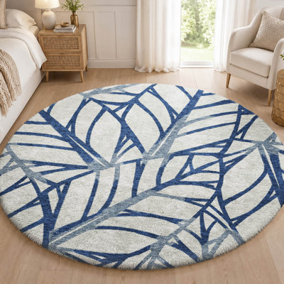 Tapis Dream Shag ADS744 de qualité supérieure, lavable à la machine et à motif floral