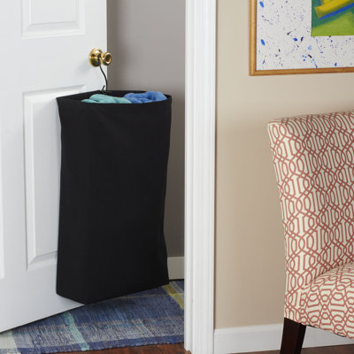 Melvine Door Hanging Laundry Bag, Washable Canvas Bag with Loop Handle, Holds Two Loads of Laundry, Great for Dorms and Small Spaces