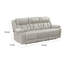 Canapé inclinable électrique Hem, 3 places, USB et porte-gobelets, similicuir gris-120613774