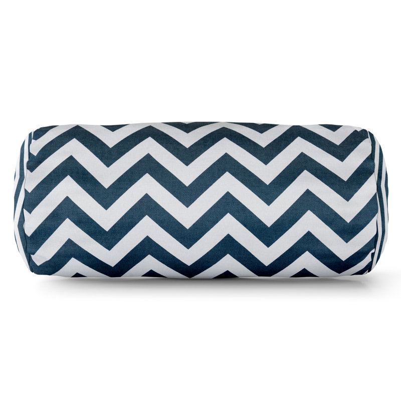 Coussin en coton à chevrons, Bleu marine