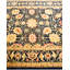 Tapis unique noué à la main Hayner - noir / beige, 4 pi 8 po x 7 pi 2 po Hayner