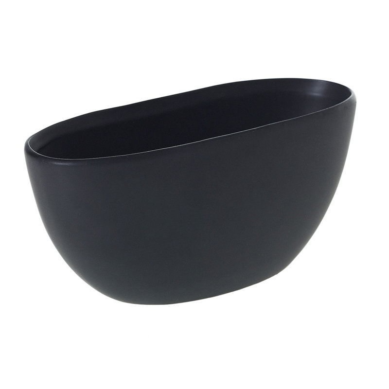 Vase de table en céramique noir 4 po