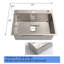 24-inch Drop-in Kitchen Sink, 304 Stainless Steel Handmade Single Bowl Kitchen Sink With Faucet And Drain , 23.6"x17.7"x8.5"  (brushed) Stainless Steel