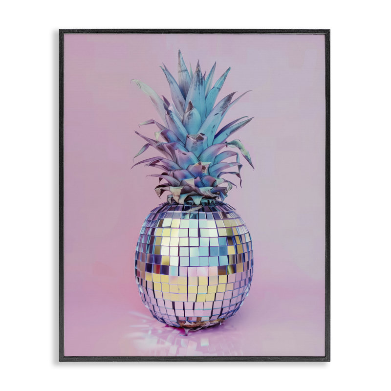 «Dazzling Disco Ball Pineapple», estampe numérique, design par Arlington Prints, H 30 po x l 24 po