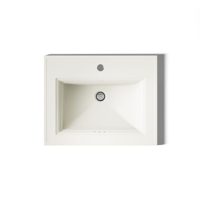 Memoirs® Stately Drop-in Bathroom Sink, Single Hole, Biscuit