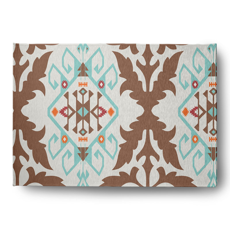 Chenille Ikat Indoor Rug, Rectangle 5' x 7'