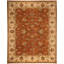 Wool Oriental Area Rug in Rust/Beige