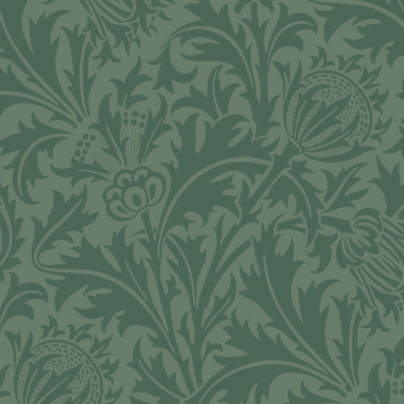 Thistle Damask - Forest