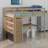 Wood Loft Bed With Built-In Wardrobe, Desk, Storage Shelves And Drawers-180785046