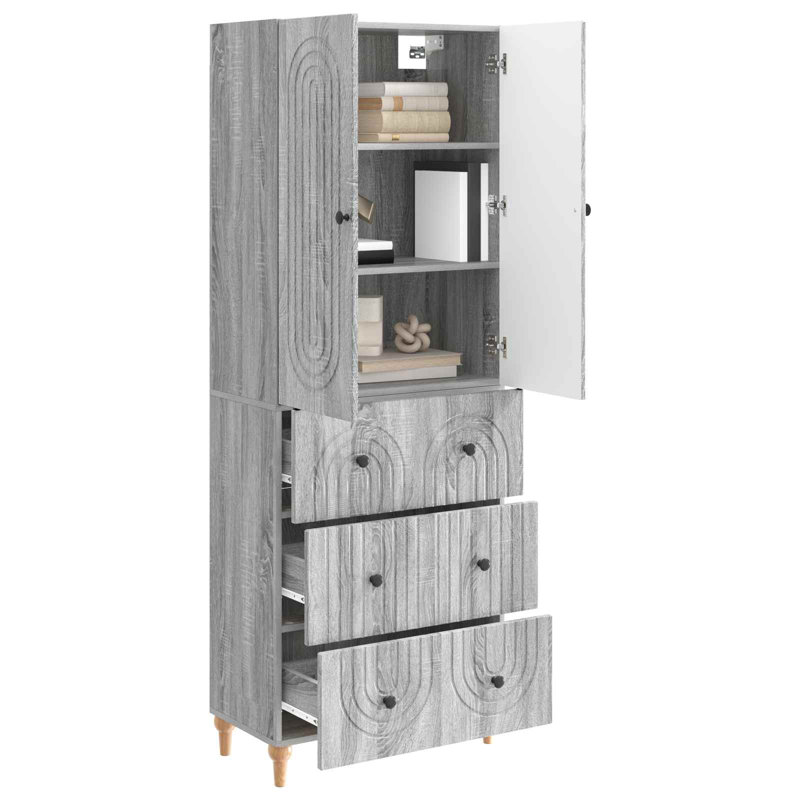 Storage Cabinet, Grey Sonoma