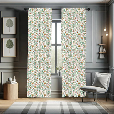 Paire de rideaux semi-transparents avec passe-tringle