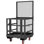 Cage de protection pour chariot élévateur, panier de chariot élévateur pour charge de 1400 lb, plateforme de travail de 36,2 po x 36,2 po avec verrou de protection, trou de bonde et roues pivotantes à 360 ° et panier à outils, parfait pour le travail aérien