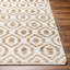 Carowyn géométrique tissé à plat à la main et recyclé P.E.T. Tapis brun clair / blanc-277025128