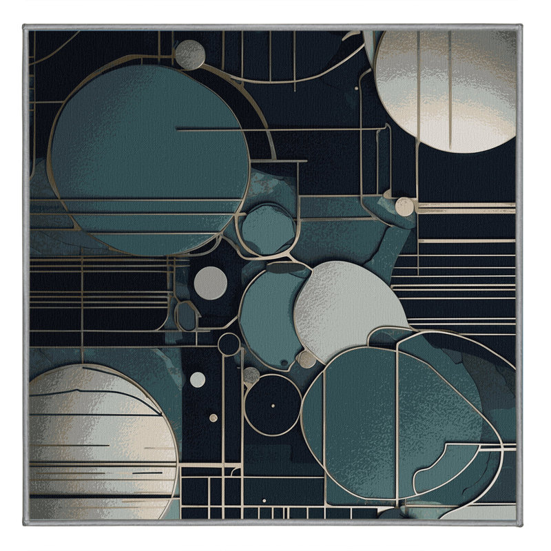 Aurora Matrix Rug, Square 6'