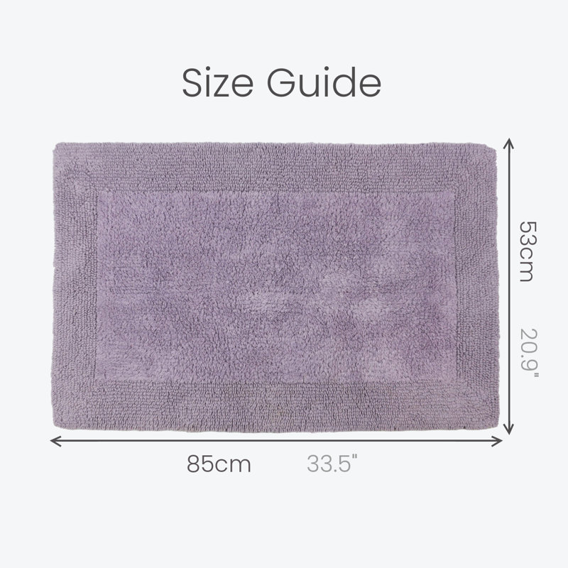 Ruthann Cotton Reversible Bath Mat, Heather