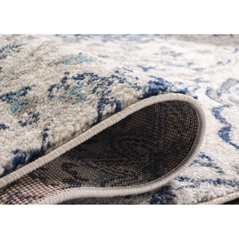 Jaelynn Cream/Light Grey Area Rug, Runner 69 x 183cm