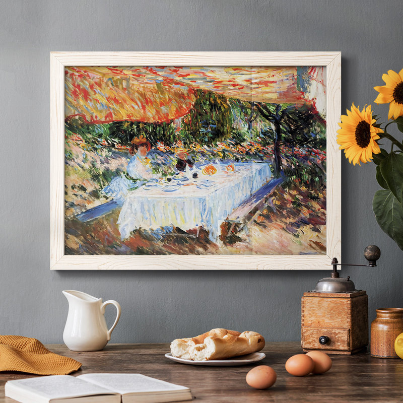 «Luncheon Under The Canopy», 1883, reproduction d'art sur toile, Blanc, H 18 po x l 26 po x P 1,5 po