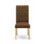 L'ensemble de table de salle à manger 5 pièces pour 4 personnes comprend une table de cuisine rectangulaire avec Dropleaf et 4 chaises rembourrées en tissu de lin brun, chêne-850696480-850696481-850696494