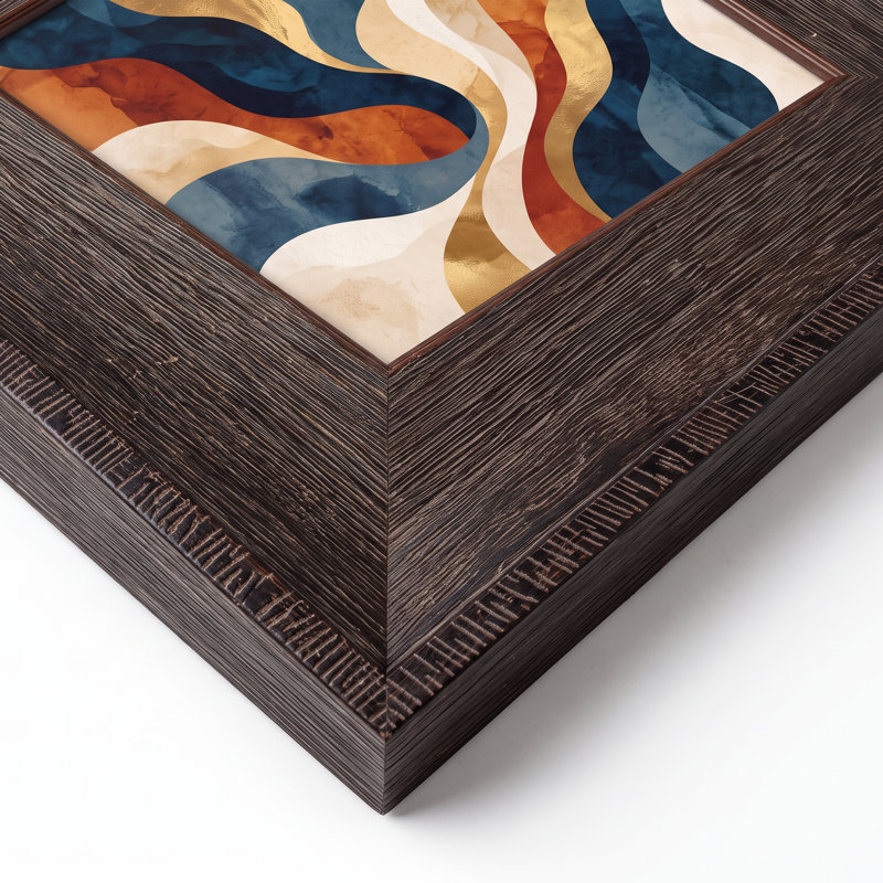 Cadre photo en bois massif de style récupéré - Espresso rustique texturé à la main pour mur et plateau de table, style industriel campagnard, 4 tailles