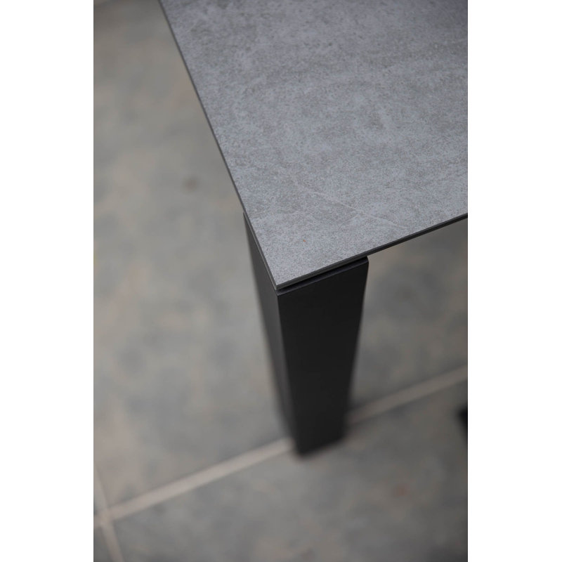 Machar Outdoor Dining Table, 39.38" W x 110.25" L x 29.5" H, Black, Gray