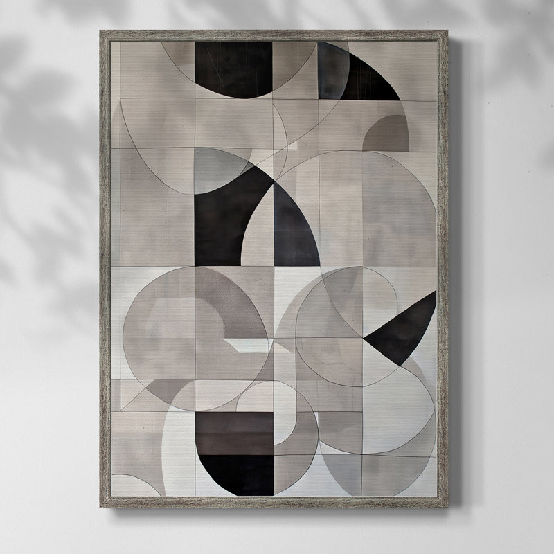 Reproduction encadrée ABSTRACT Series XLIV - bois massif, H 21 po x l 17 po