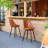 Culloden 26" 360° Swivel Upholstery PU Leather Counter Height Bar Stools for Kitchen Bar-1626599017