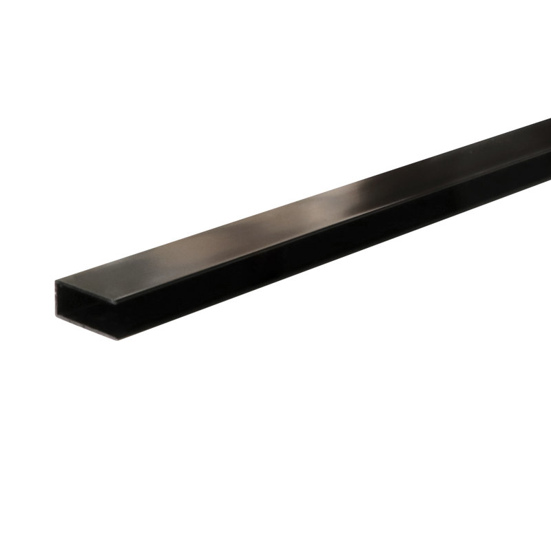 Shower Door 38" W X 72" H Single Panel Frameless Fixed Shower Door, 5/16 In. (8Mm), Open Entry Design In Matte Black