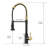 Contemporary Kitchen Sink Faucet With Pull Down - Leak- Connection, Adjustable Water Spray Angle Black And Nickel Gold Pullout Body, Volume-1492717091