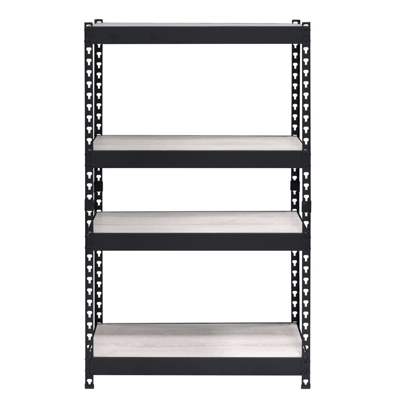 Natural And Black 4-Tier Bookcase