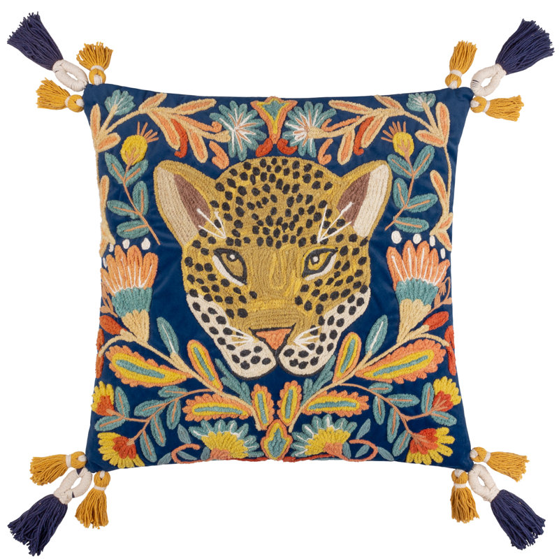 Botan Regalle Navy Square Throw Cushion Covers