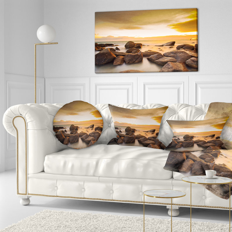 Oreiller de plage Seashore, 12 po x 20 po, Rectangle