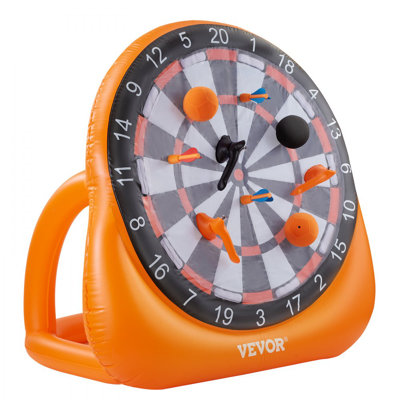 Inflatable Soccer Dart Board over 6 ft with 4 Kick Ball 6 Darts 6 Axe Pump